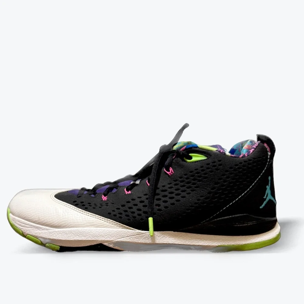 Nike Air Jordan CP3 VII 7 Bel Air Black Purple Pink Lime Size 14 616805-015